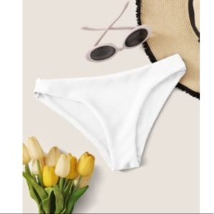 Shein White Bathing Suit Bottom